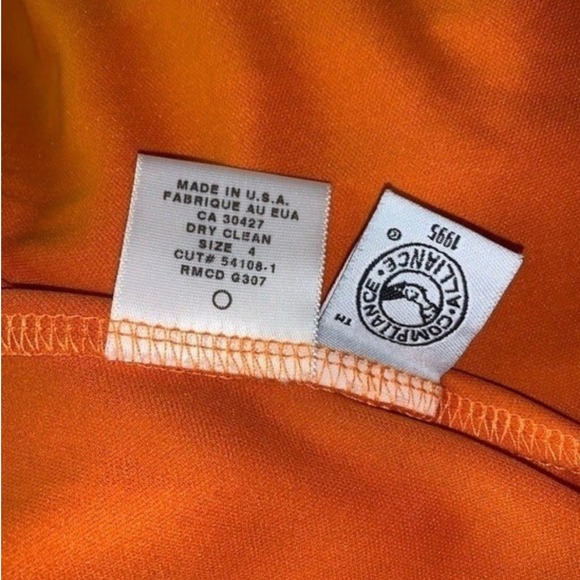 Laundry Dress Size 4 Orange Strapless Ruched Resortwear‎ Cocktail Chic NEW - Picture 5 of 8